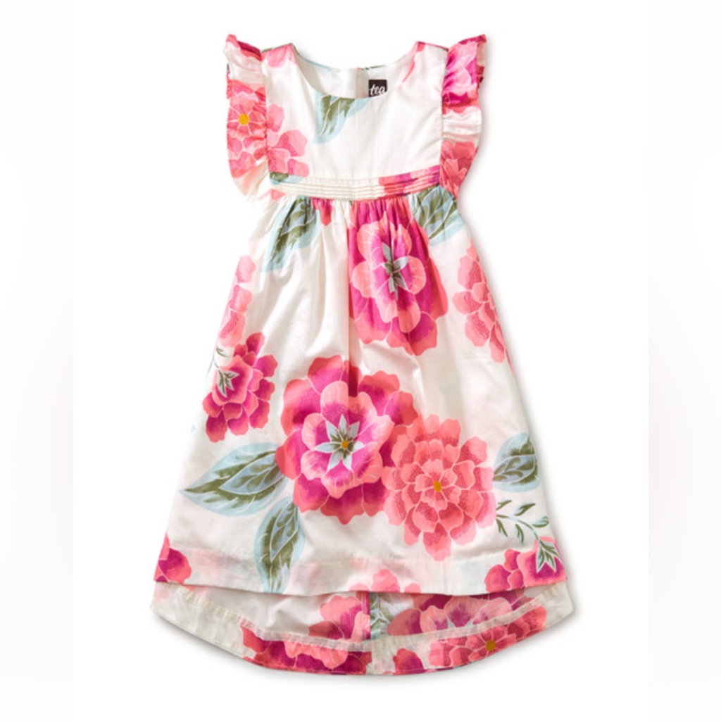 Girls Tea Collection Hi-Lo Ruffle Sleeve